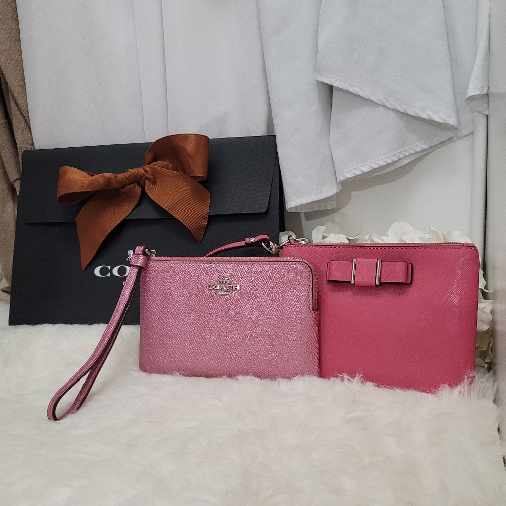 Coach Pink Clutches & Wristlets
